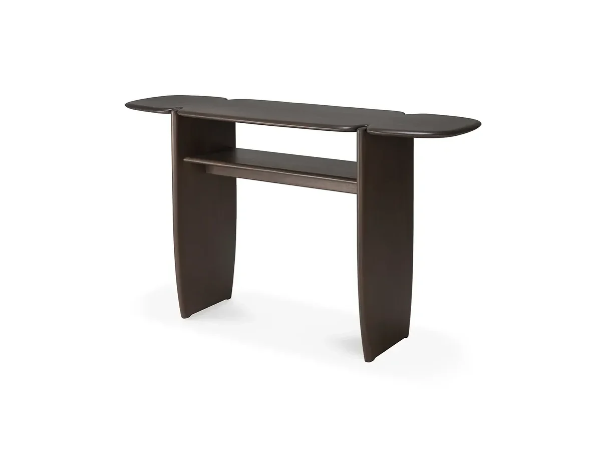 PI Konsolbord i mörkbrun mahogny, sett från sidan